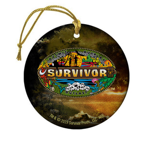 Survivor Mashup Logo Adorno de doble cara