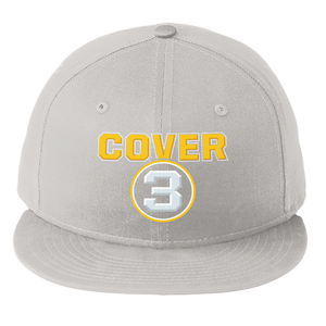Cover 3 College Football Podcast Logo Embroidered Flat Bill Hat