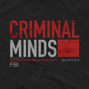 Criminal Minds BAU Quantico en apuros Adultos Camiseta de manga corta
