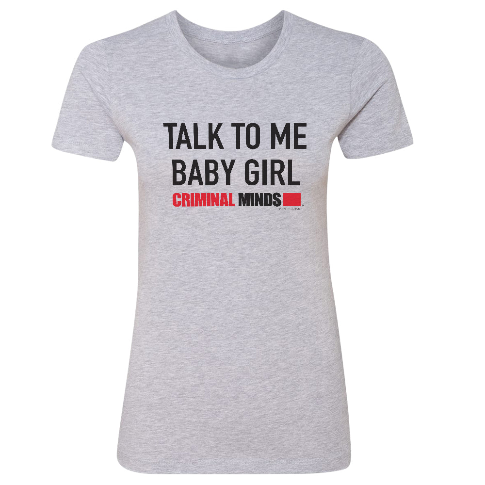 Criminal Minds Sprich mit mir Baby Mädchen DamenT-Shirt mit kurzen Ärmeln