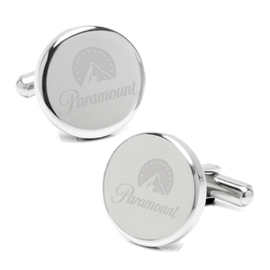 Paramount Logo Gravierter Edelstahl Manschettenknöpfe