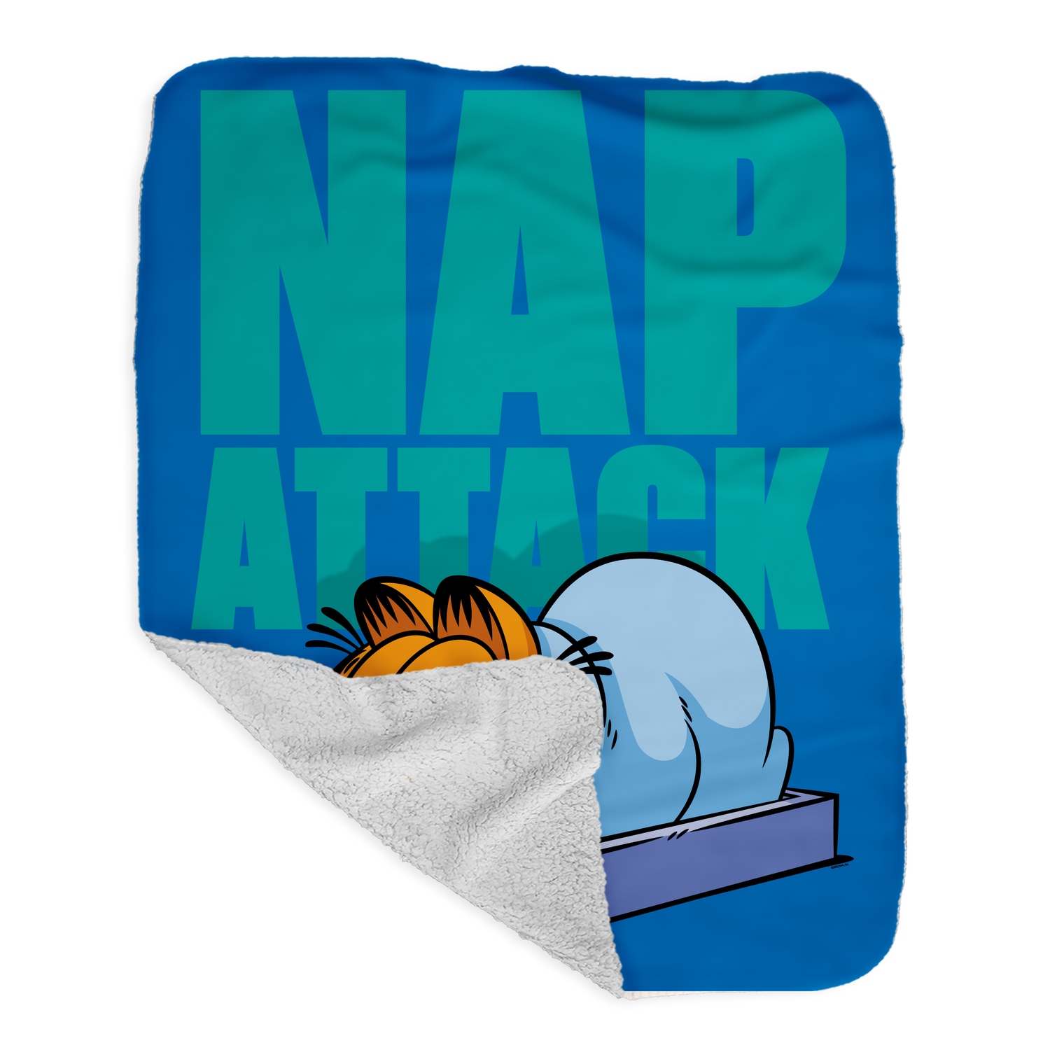Garfield Nap Attack Grey Sherpa Blanket