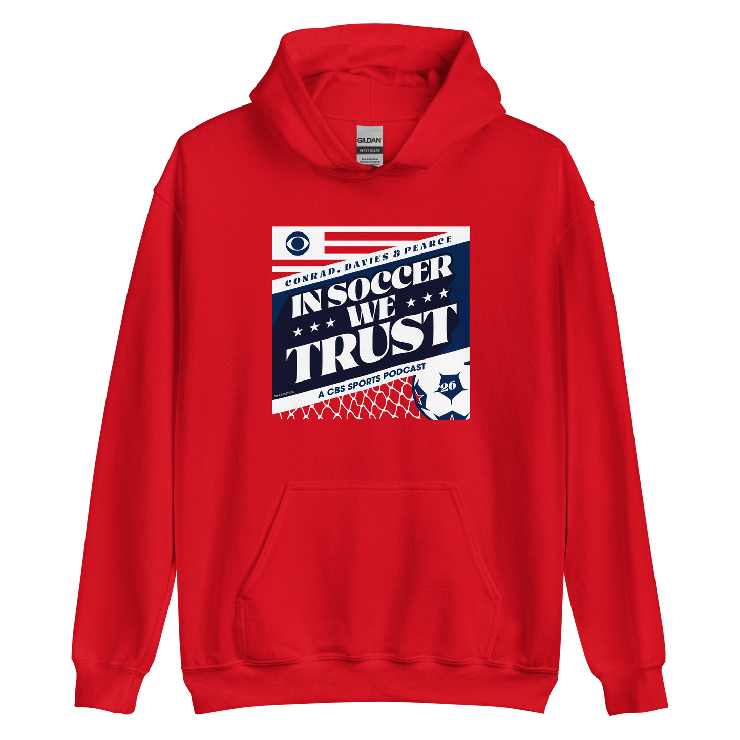 In Soccer We Trust Podcast Key Art Hooded Sweatshirt