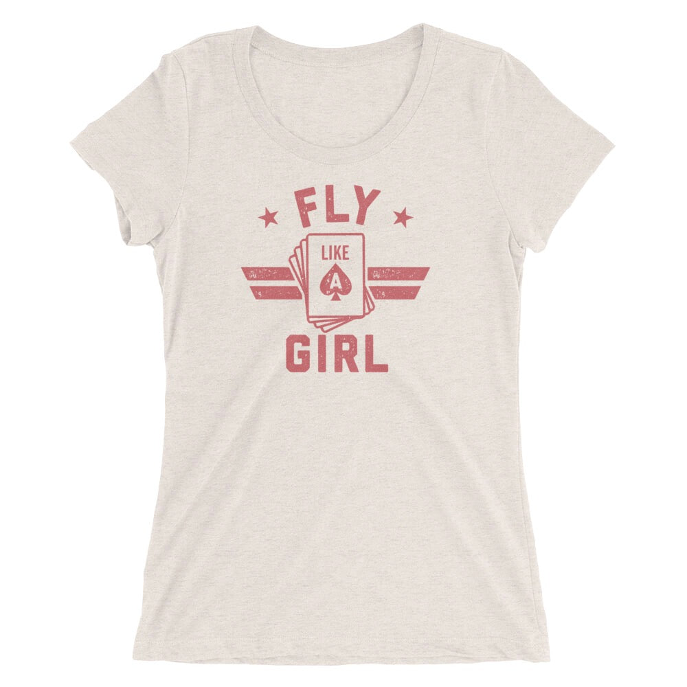 Top Gun: Maverick Fliegen wie ein Mädchen DamenTri-Blend T-Shirt mit kurzen Ärmeln