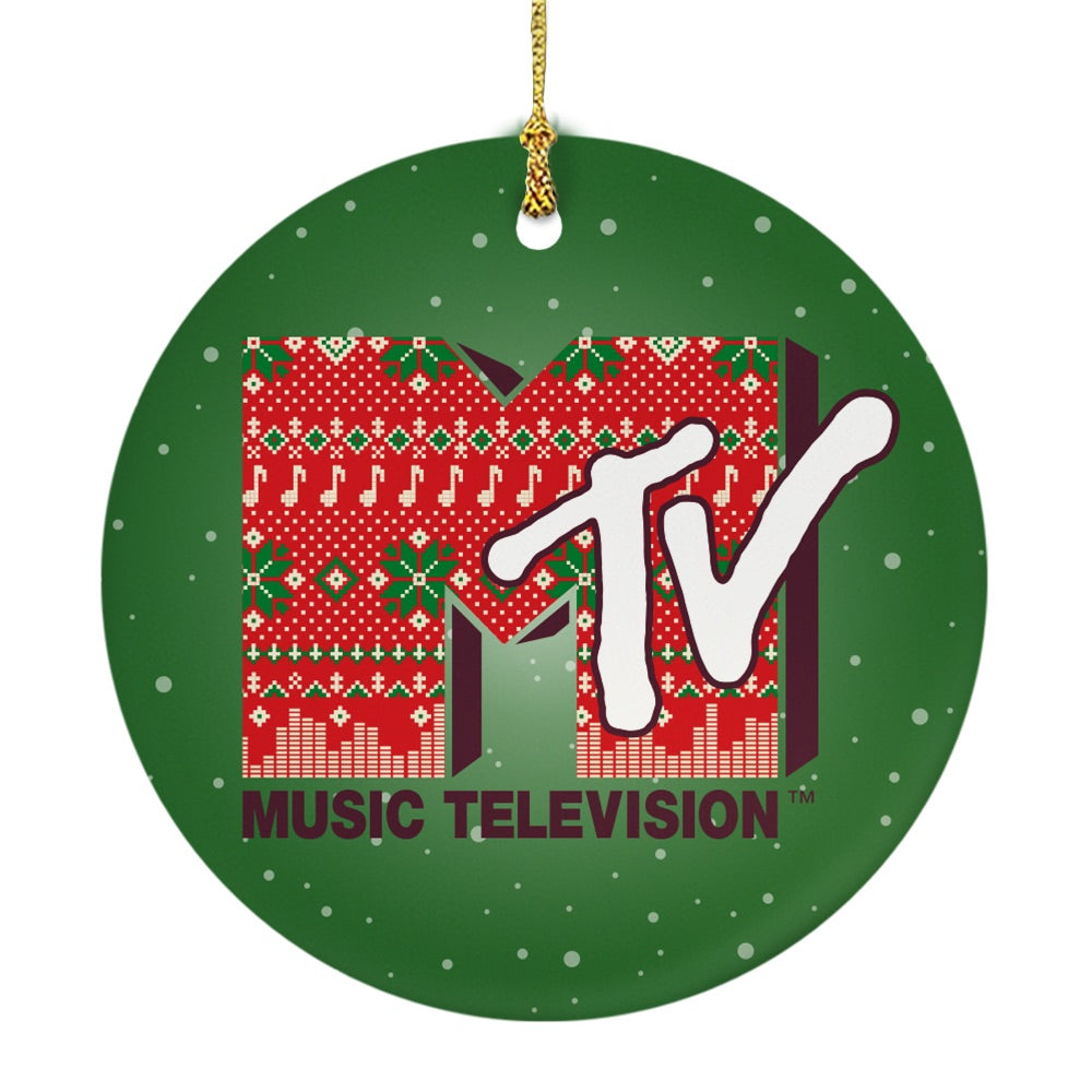MTV Gear Holiday Logo Double-Sided Ornament