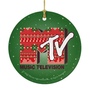 MTV Engranaje Fiestas Logo Adorno de doble cara