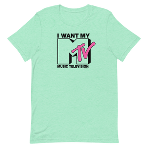 MTV Gear I Want My With Classic MTV Logo Erwachsene Kurzärmeliges T-Shirt