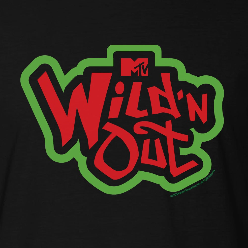 Wild 'N Out Verde y Rojo Logo Adultos Camiseta de manga corta
