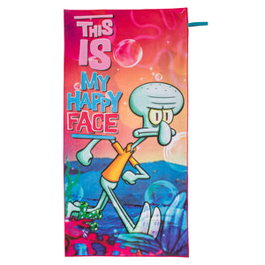 Squidward This is my Happy Face Beach Towel