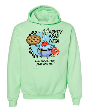Bob Esponja El Crustáceo Krusty Sudadera con capucha Pastel Pizza