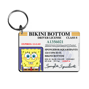 SpongeBob Schwammkopf Bikini Bottom Führerschein Schlüsselanhänger Bundle