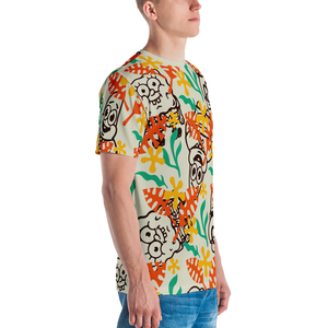 Spongebob Schwamm auf der Flucht Camp Coral Floral Schwammkopf Unisex T-Shirt mit kurzen Ärmeln
