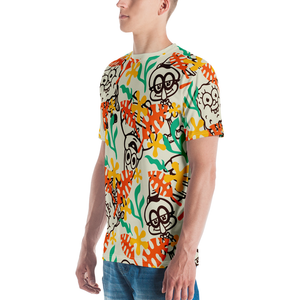Spongebob Schwamm auf der Flucht Camp Coral Floral Schwammkopf Unisex T-Shirt mit kurzen Ärmeln