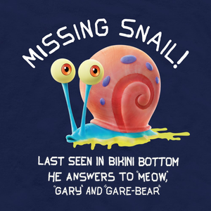 Spongebob Schwammkopf auf der Flucht Vermisste Schnecke Poster Erwachsene T-Shirt mit kurzen Ärmeln