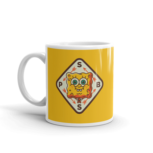 Spongebob Schwammkopf Sponge auf der Flucht Spongebob Abzeichen Weiß Tasse