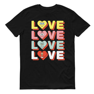 Bob Esponja Amor apilado Adultos Camiseta de manga corta