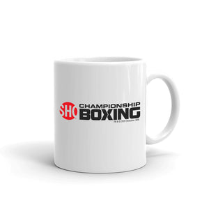 SHO-Meisterschaftsboxen Logo Weiß Tasse