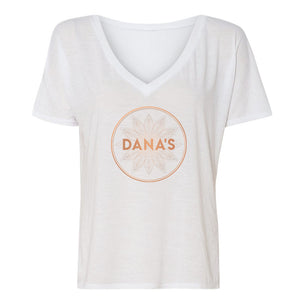 The L Word: Generation Q Dana's Bar Logo DamenEntspanntes T-Shirt mit V-Ausschnitt von Dana's Bar