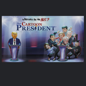 Our Cartoon President ¿Quién será el próximo presidente de dibujos animados? Adultos Camiseta de manga larga