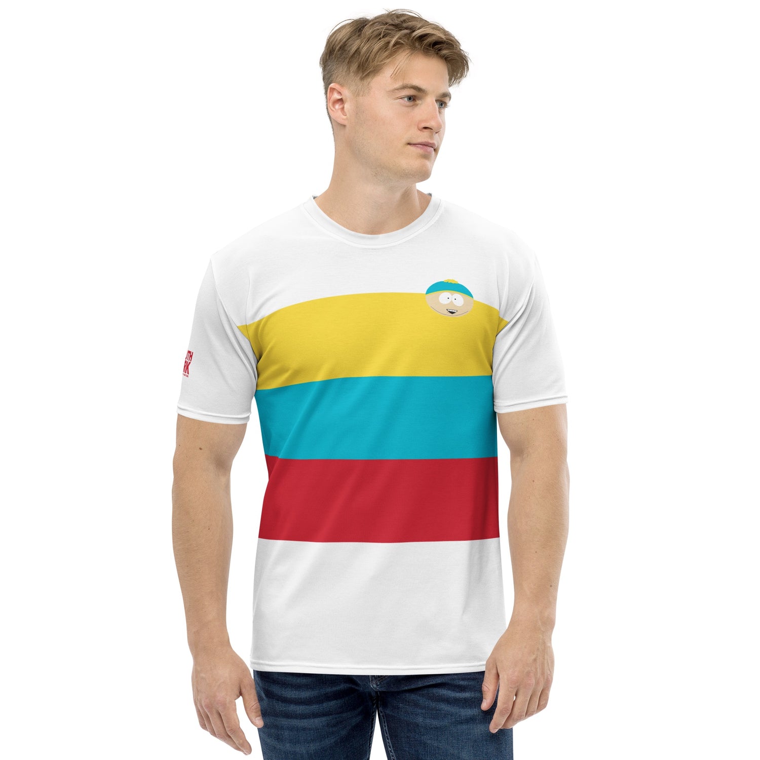 South Park Cartman Striped Unisex Short Sleeve T-Shirt