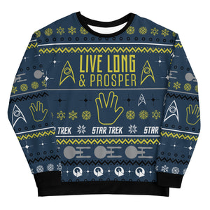 Star Trek Live Long & Prosper Holiday Crewneck Sweatshirt