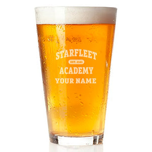 Star Trek Alumnos de la Academia de la Flota Estelar Personalizado Vaso de cerveza