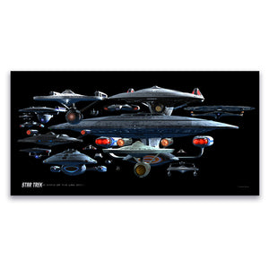 Star Trek Barcos de la Flota Estelar Póster satinado collage