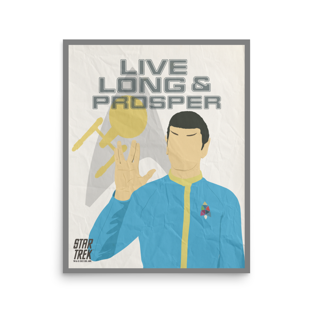 Star Trek: The Original Series Spock Live Long and Prosper Póster de papel mate premium