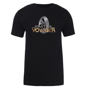 Star Trek: Voyager Gold 25 Logo Erwachsene Kurzärmeliges T-Shirt