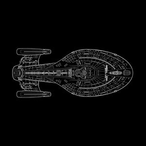 Star Trek: Voyager 25 Almohada Esquema 16" x 16"