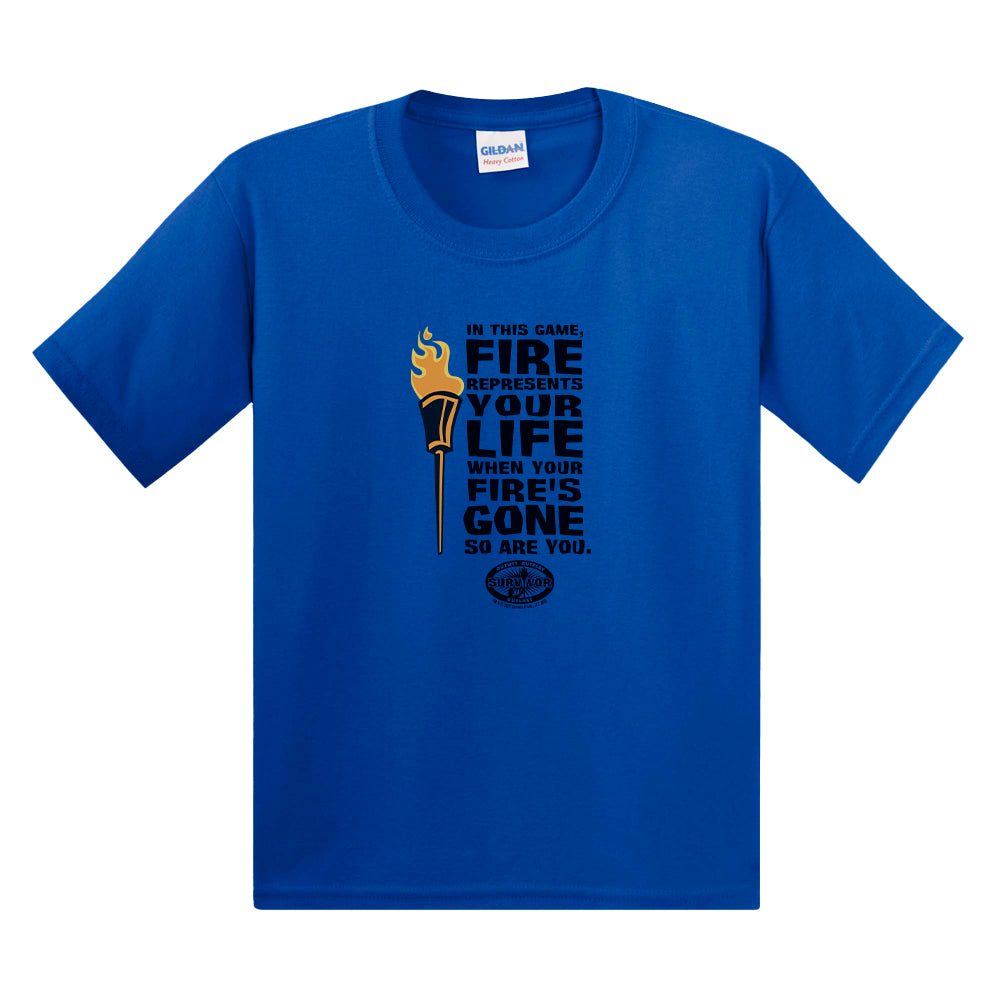 Survivor Feuer steht für das Leben Kinder Kurzärmeliges T-Shirt