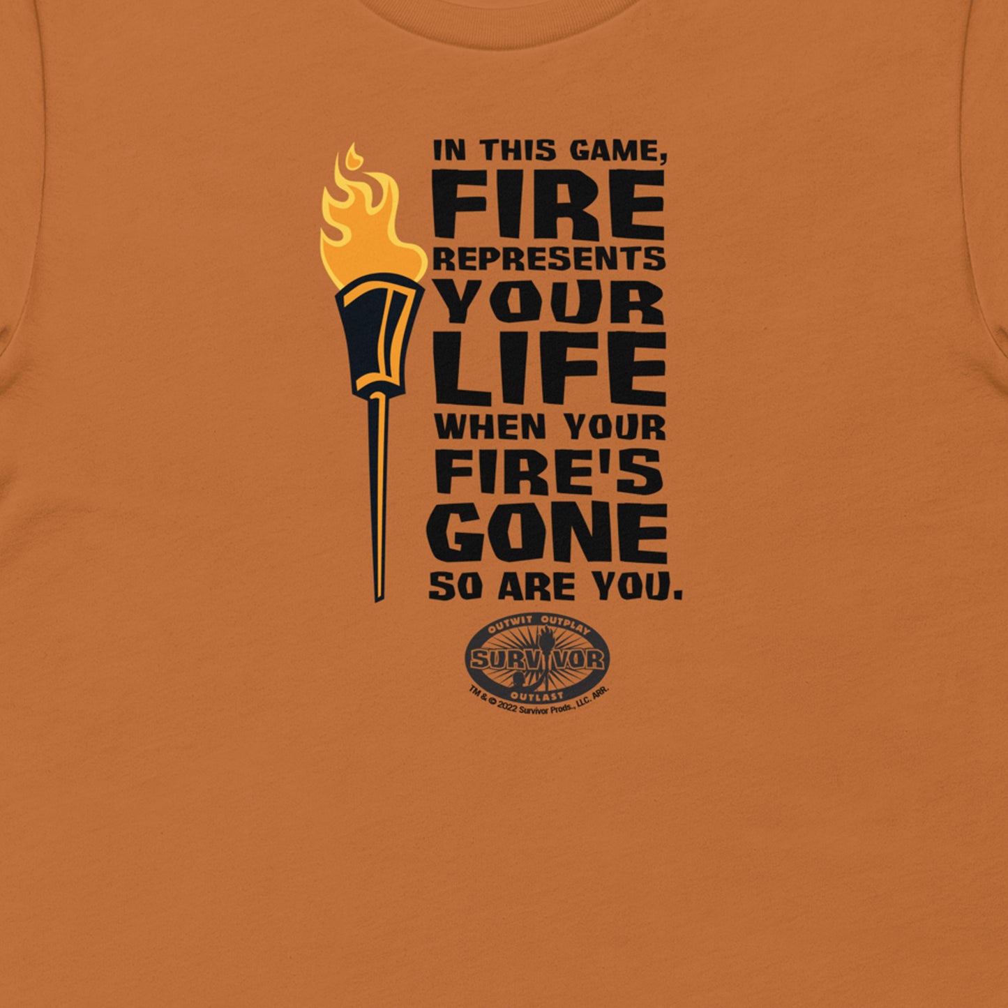 Survivor El fuego representa la vida Unisex Camiseta Premium