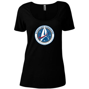 Star Trek: Discovery Sternenflottenkommando DamenEntspanntes T-Shirt mit Rundhalsausschnitt
