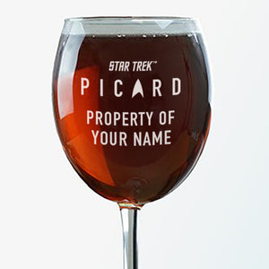 Star Trek: Picard Eigentum von Personalisierbar Weinglas