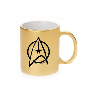 Star Trek: The Original Series Delta Personalizado Taza metálica dorada de 11 oz