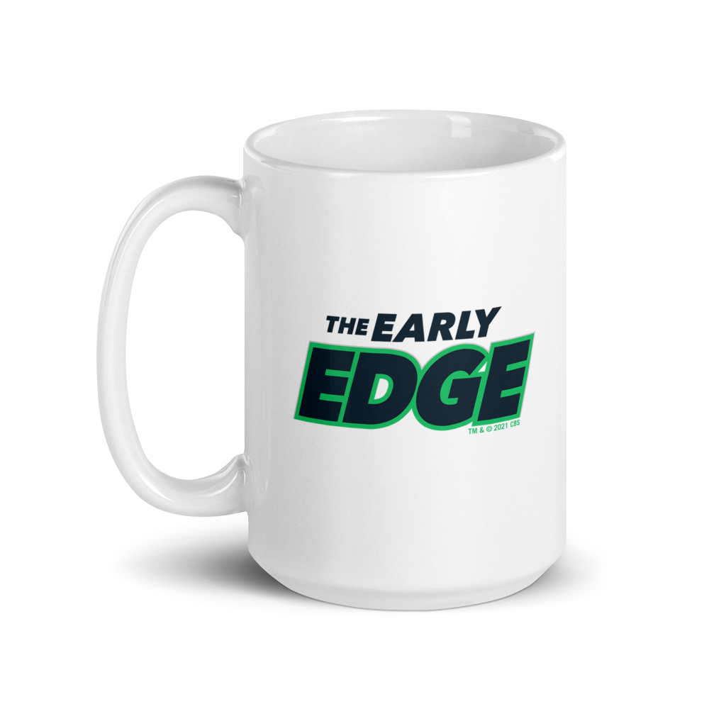The Early Edge Podcast Logo White Mug