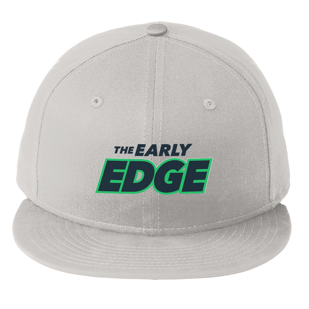 The Early Edge Podcast Logo Embroidered Flat Bill Hat