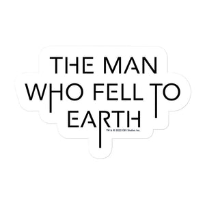 El hombre que cayó a la Tierra Logo Pegatina troquelada