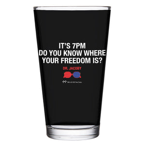 Twin Peaks It's 7PM Do You Know Where Your Freedom Is? 17 oz Pint Glass