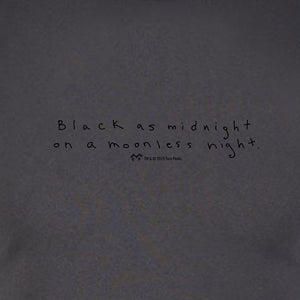 Twin Peaks Negro como la medianoche Escrito a mano Adultos Camiseta de manga corta