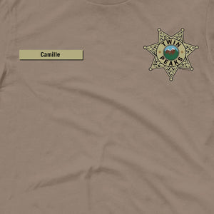 Twin Peaks Insignia del Departamento del Sheriff Personalizado Adultos Camiseta de manga corta