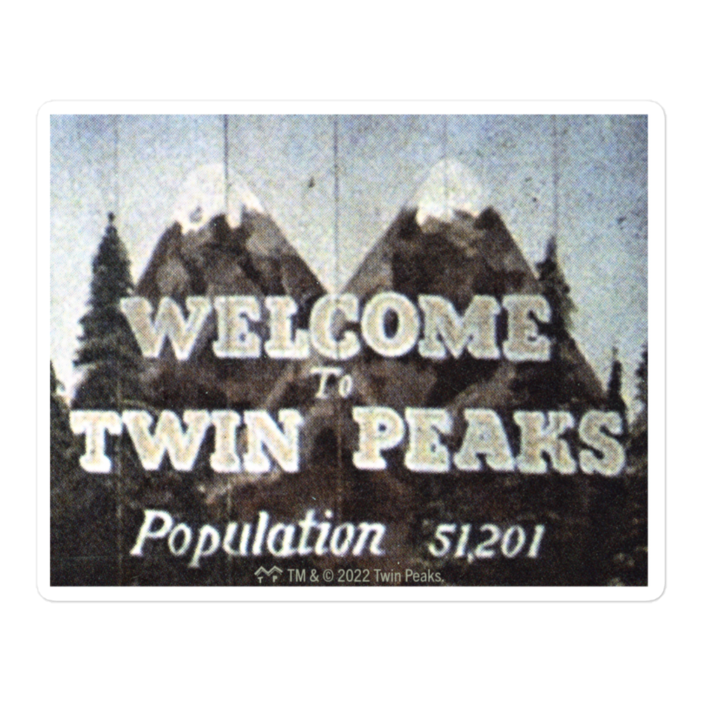 Twin Peaks Welcome Logo Die Cut Sticker