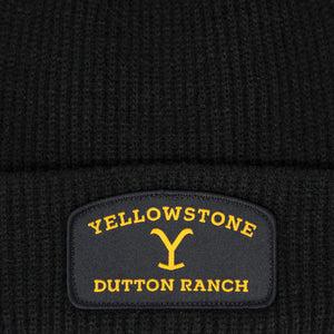 Yellowstone Parche del Rancho Dutton Logo Gorro negro