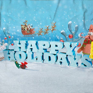 SpongeBob SquarePants 'Tis the Season Happy Holidays Sherpa Blanket