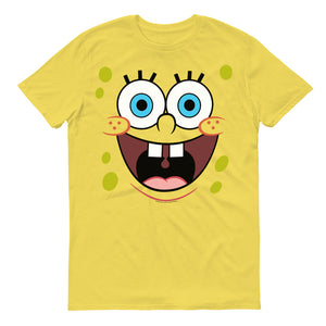 Spongebob Schwammkopf Gelb Großes Gesicht Kurzarm T-Shirt