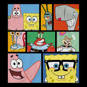 SpongeBob SquarePants Personajes Rejilla Sherpa Manta - 50" x 60"
