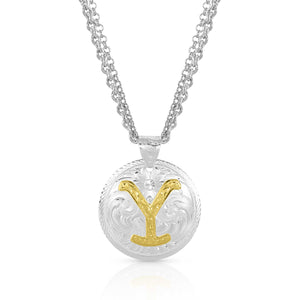The Dutton Y Yellowstone Silver Necklace