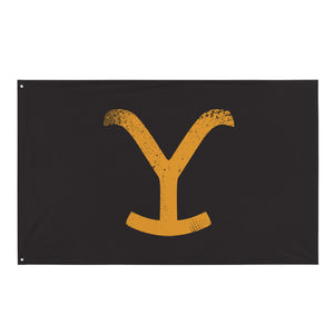 Yellowstone Y Logo Flagge