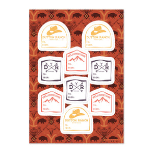 Yellowstone Icons Gift Sticker Sheet