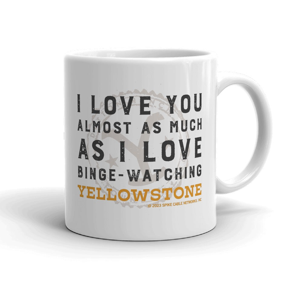 Yellowstone Ich liebe dich fast so sehr Weiß Tasse